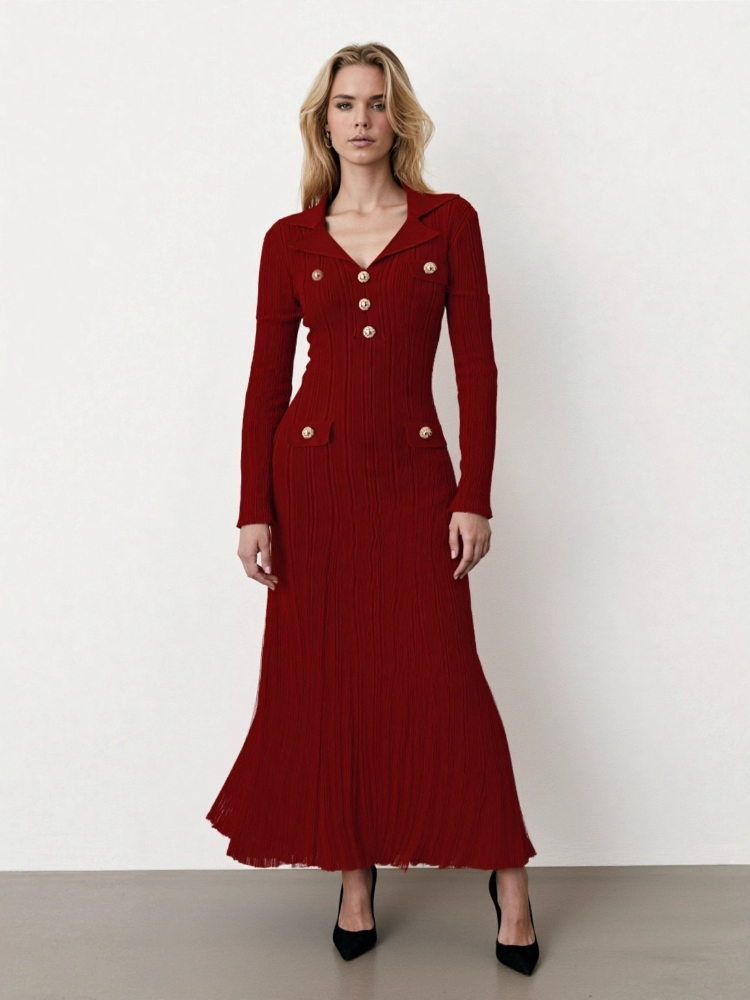 Winter Clothing In French - Nuevo Vestido de Punto de Manga
