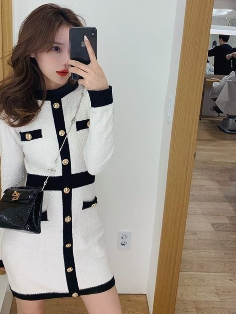 Vestido de Punto Estilo Hepbur - Winter Clothing In French reseña y precio