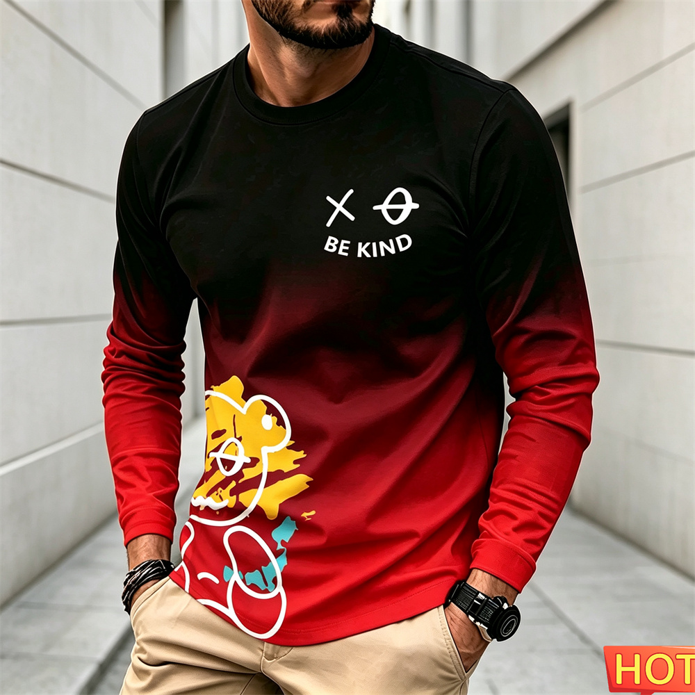 Camiseta informal de manga lar - Winter Clothing For Men reseña y precio