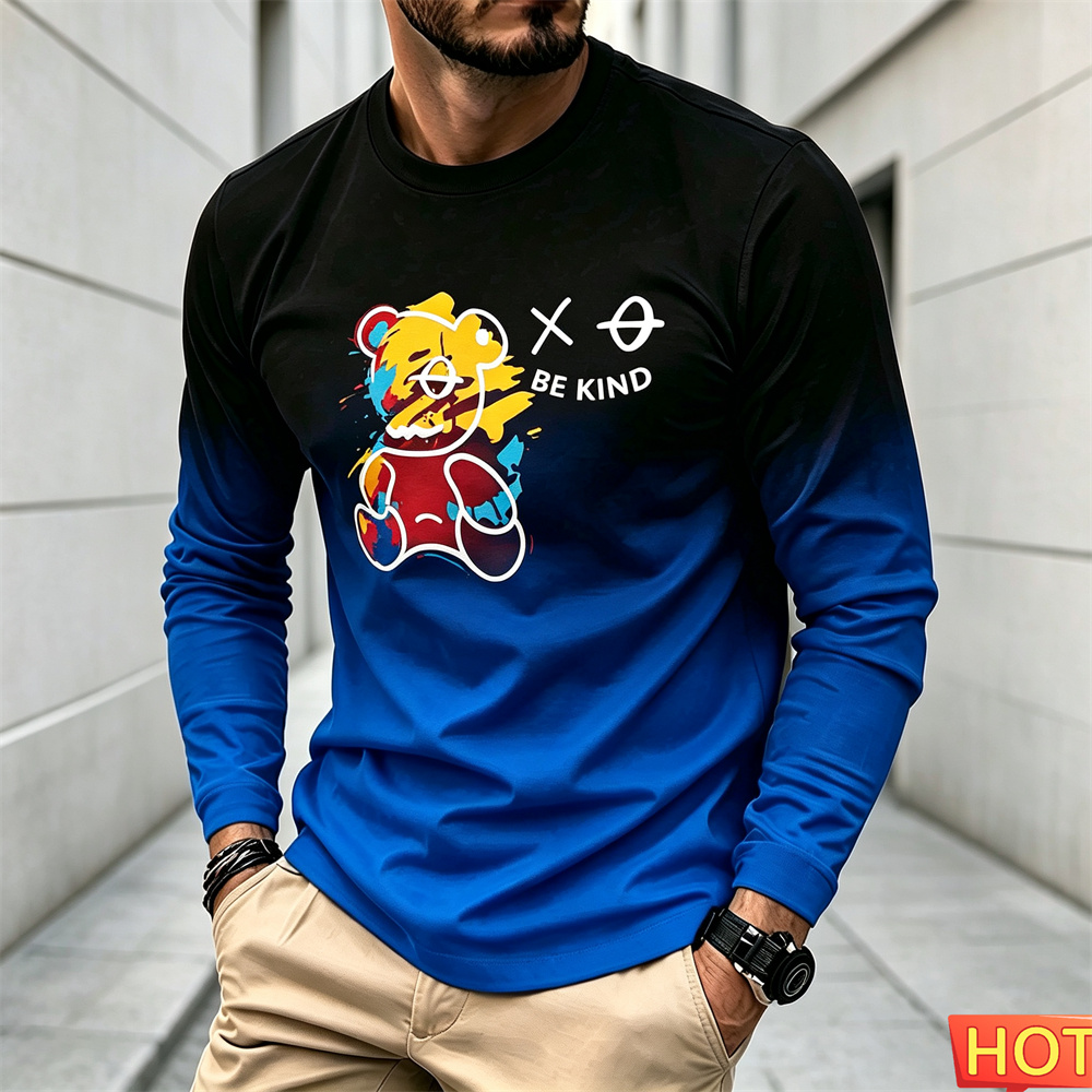 Camiseta informal de manga lar - Winter Clothing For Men reseña y precio