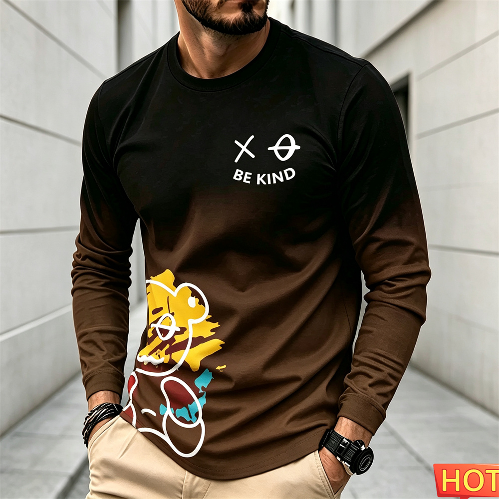 Camiseta informal de manga lar - Winter Clothing For Men reseña y precio