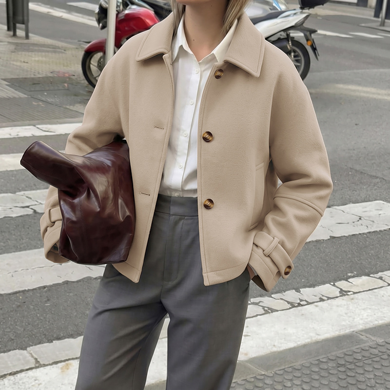 Abrigo de lana de corte recto  - Winter Clothing Youtube reseña y precio